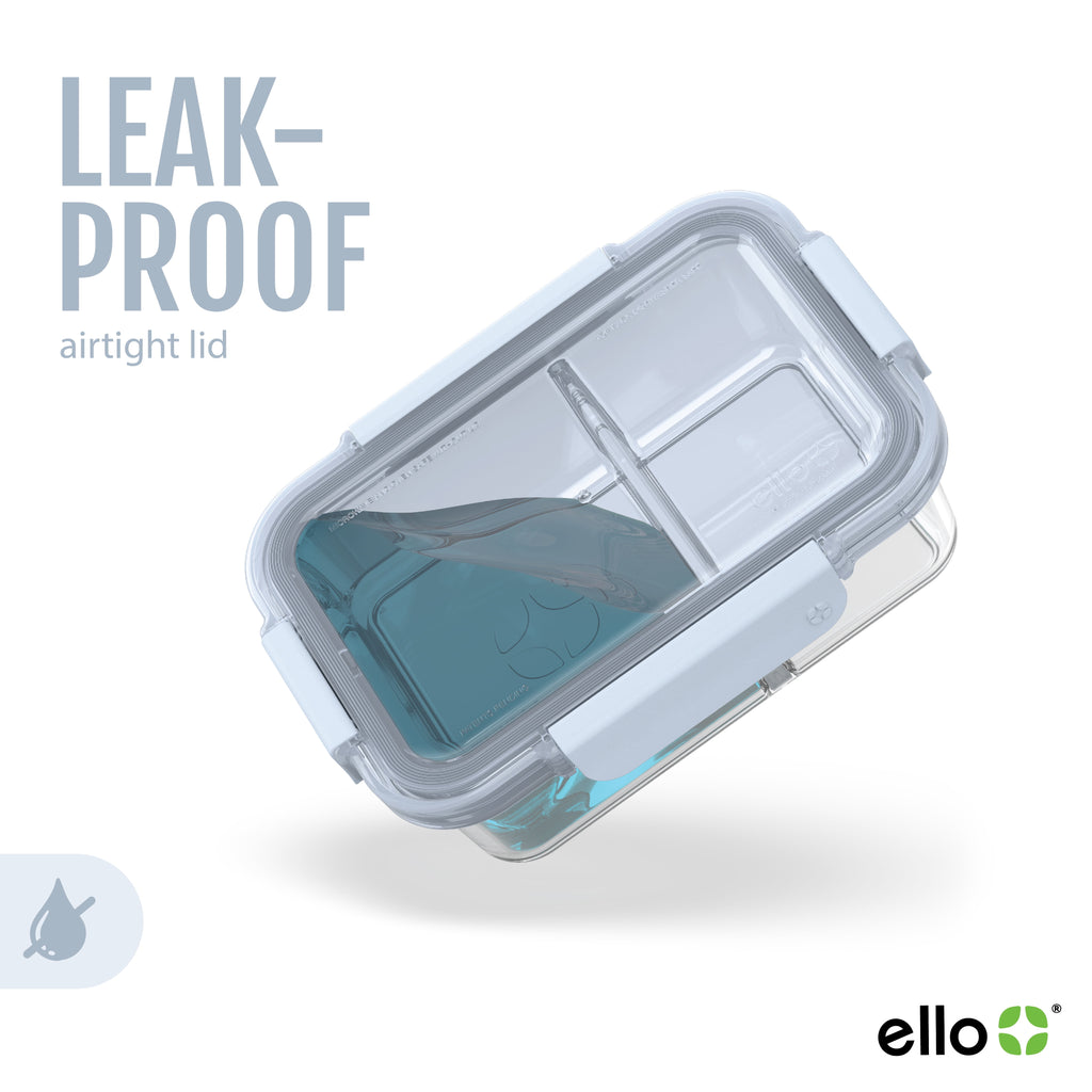 Ello Color Lock 8pc 3.4 Cup Divided Glass Meal Prep Set - Image 4