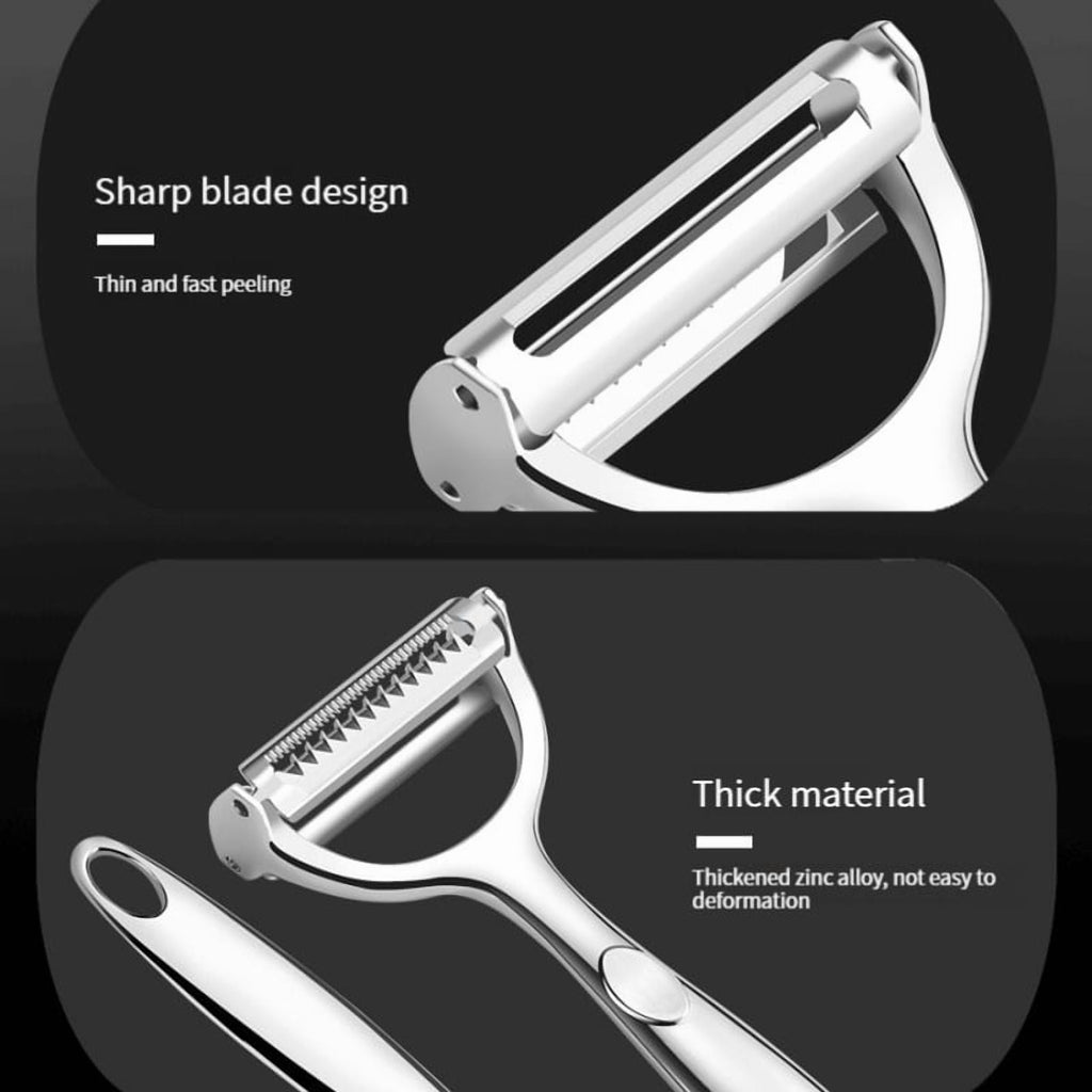 LIIGEMI 2-in-1 Vegetable Peeler and Julienne Cutter - Stainless Steel Y Peeler for Potatoes, Cucumber, Apple Peeler -... - Image 3