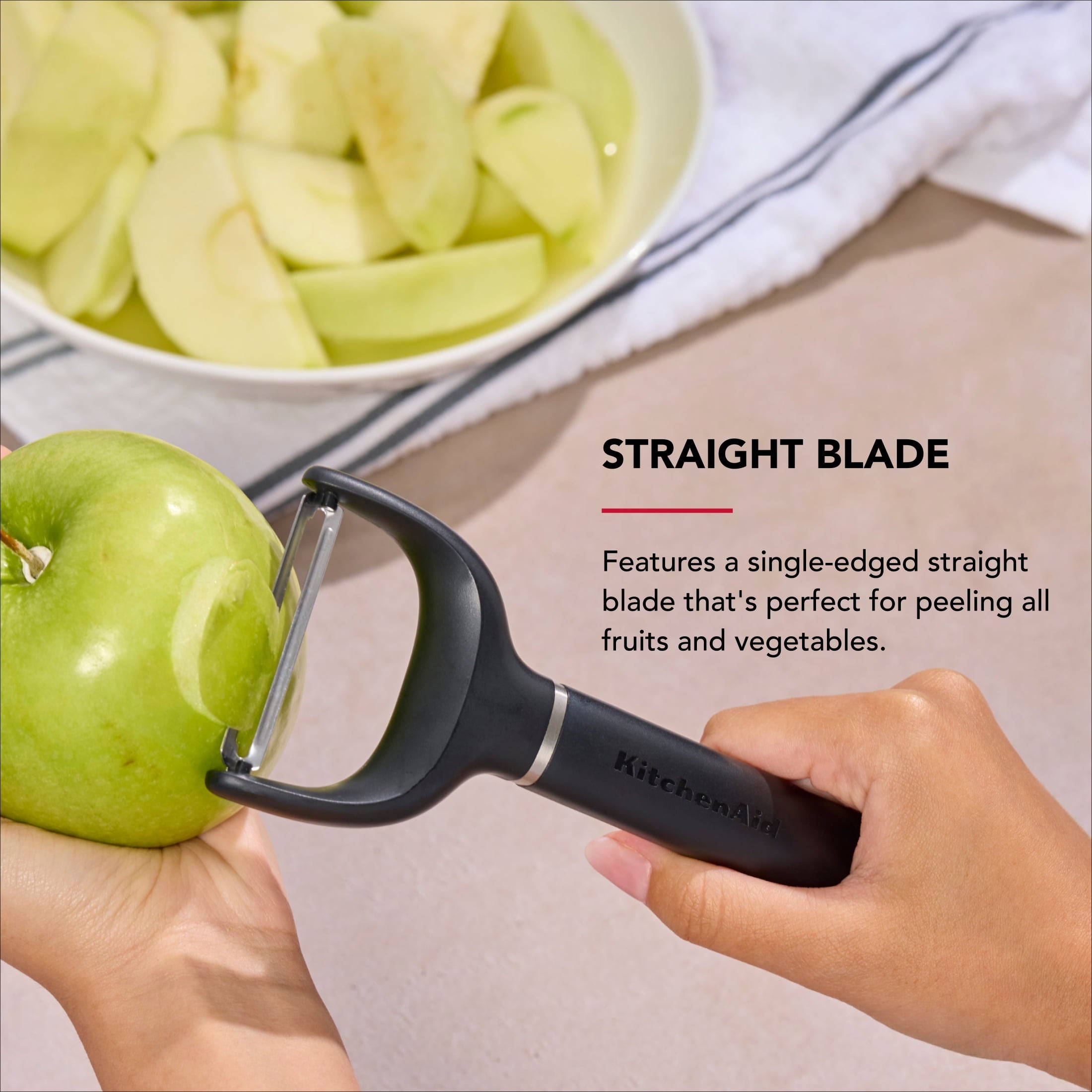 2-Piece Stainless Steel Swivel Y and Vegetable Peeler, Black - Image 3
