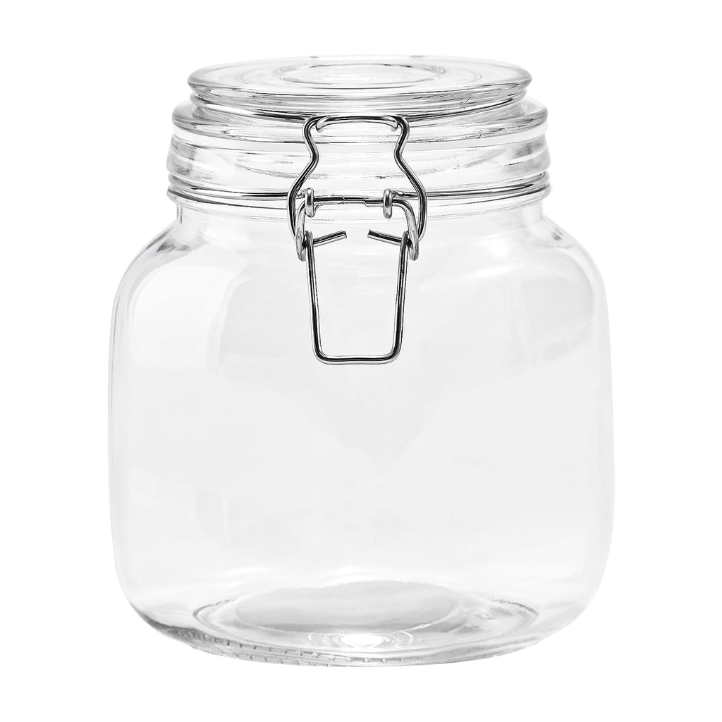 Mainstays 38 oz Glass Food Storage Jar Canister with Locking Airtight Lid, Kitchen Pantry Storage Container - Image 2
