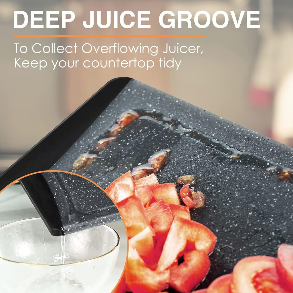 Extra Large Cutting Boards, AOKIWO Plastic Cutting Boards for Kitchen (Set of 3)Meat, Veggies Cutting Board Set Dishw... - Image 4