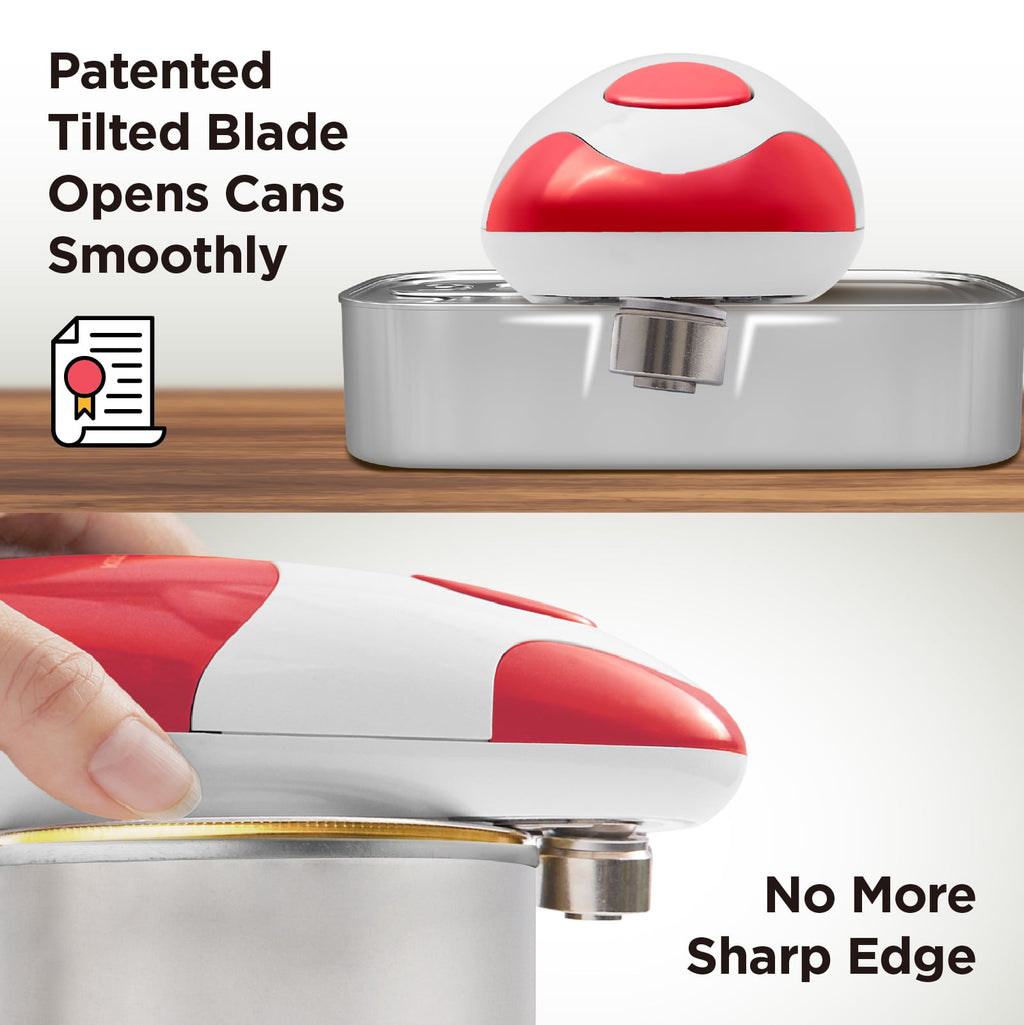 Kitchen Mama Handheld Electric Can Opener (Red) - Image 3