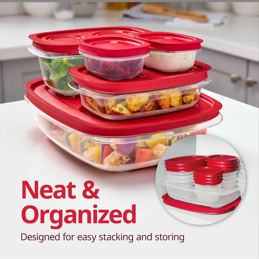Rubbermaid 14.66-Cup EasyStore Square Container, Food Storage Container, Food Storage Container with Lids - Image 2