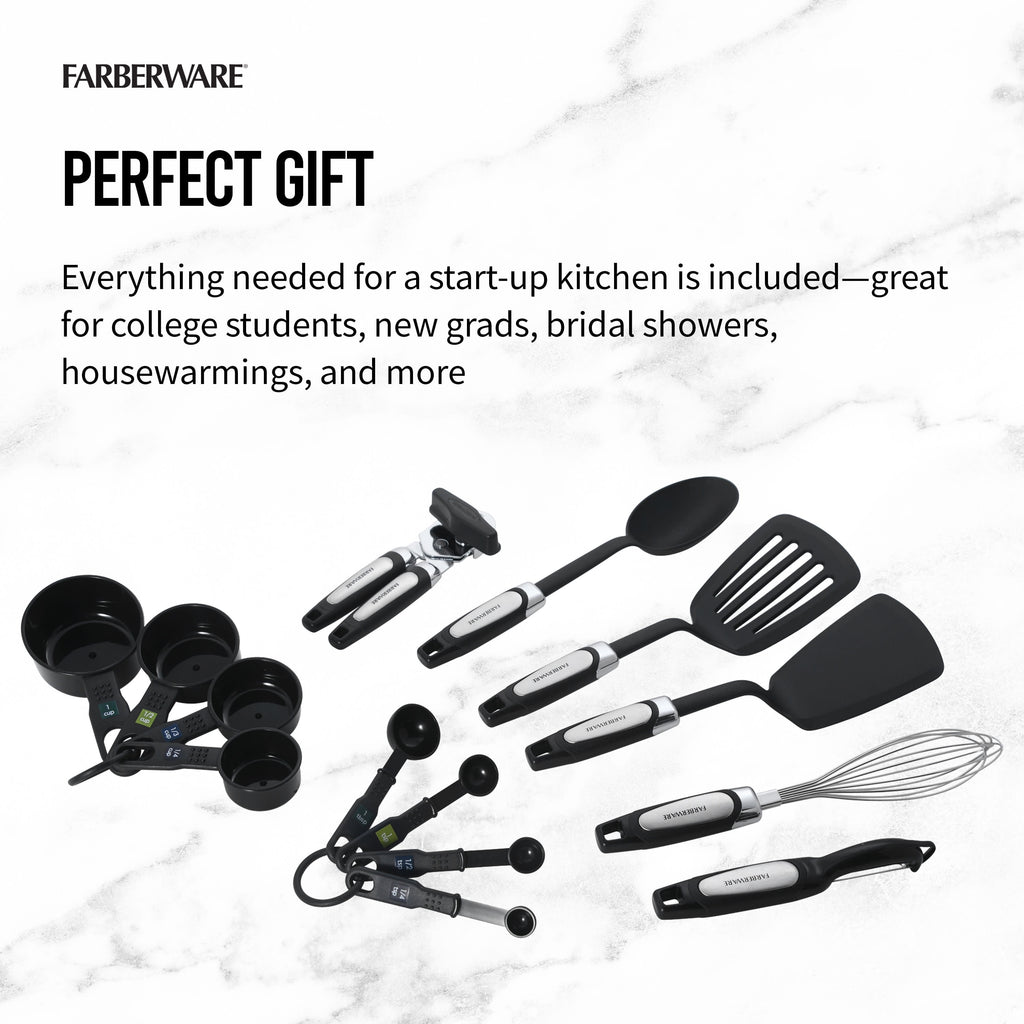 Professional 14-Piece Kitchen Tool and Gadget Kitchen Utensil Set in Black - Image 4