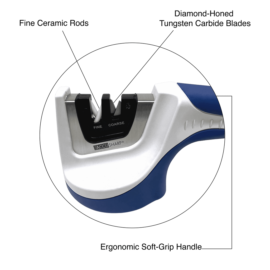 AccuSharp Pull Through Knife Sharpener with Tungsten Carbide Blades; Two-Stage Sharpener - Image 6