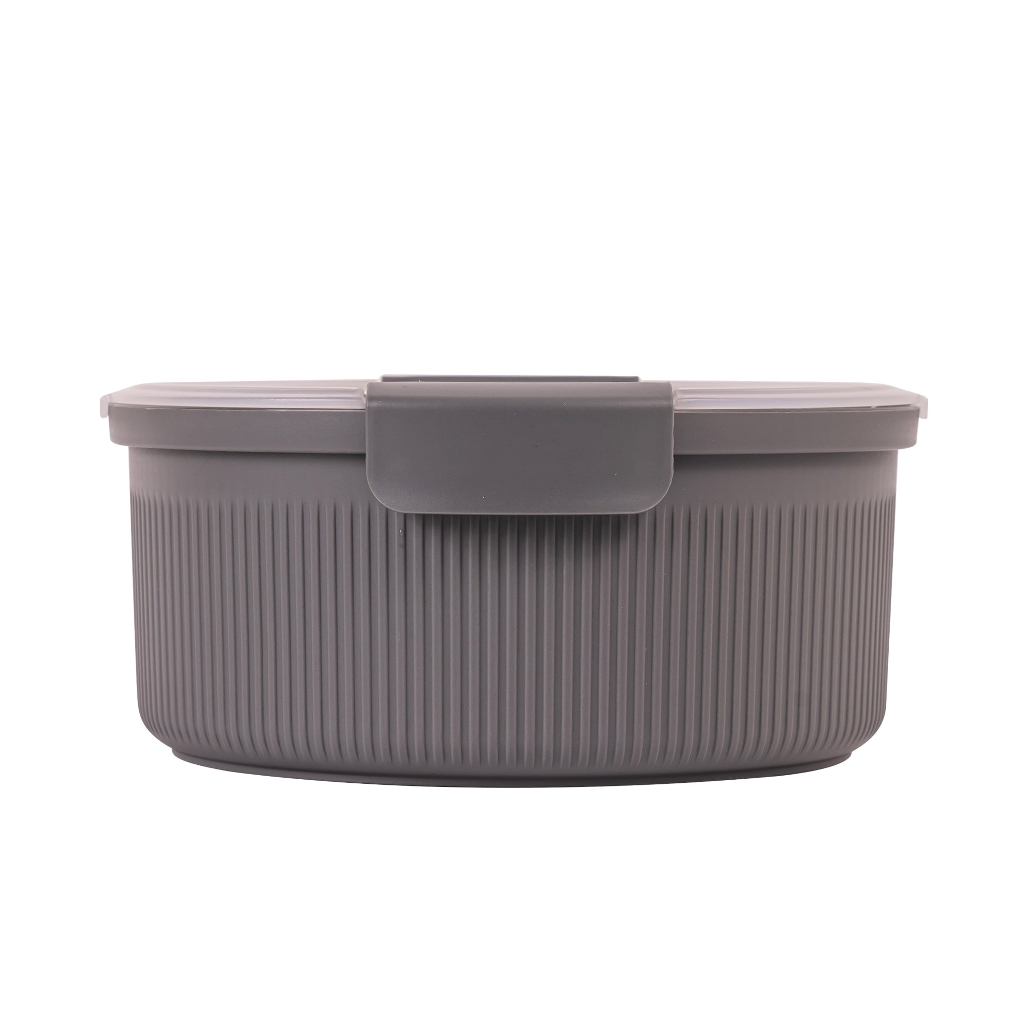 Mainstays Food Storage Bento Container, Round, Grey, 47oz Capacity, Ideal Use for Workday Meals and Travel - Image 3