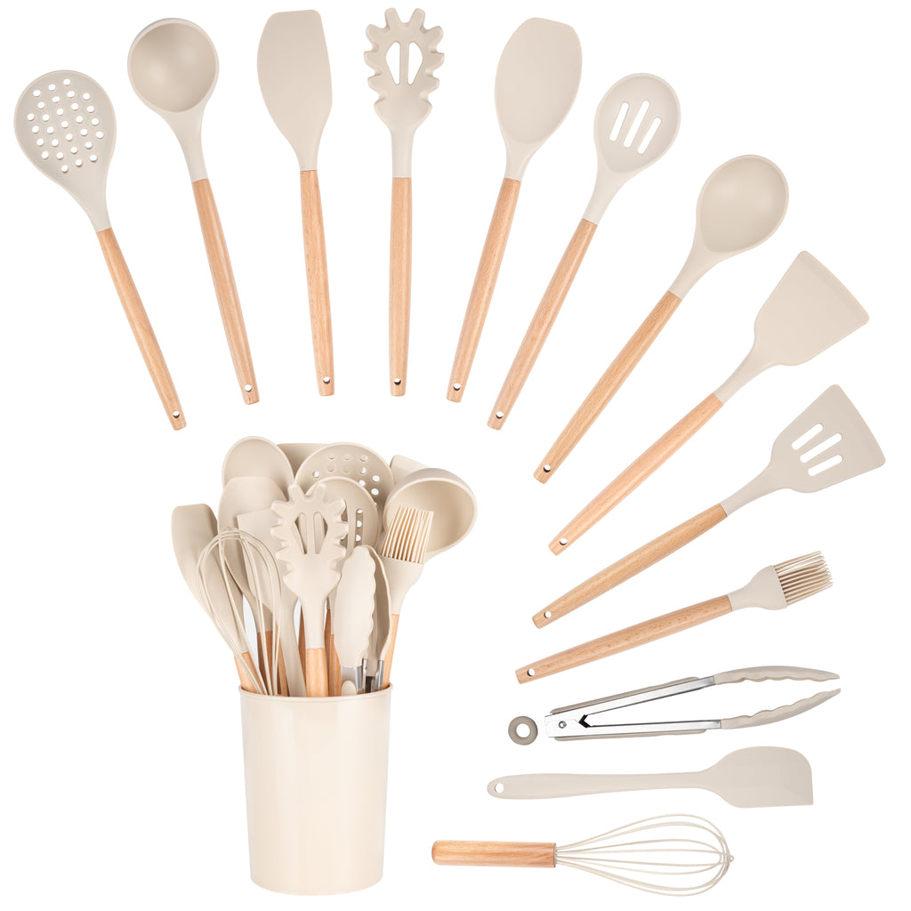 Mainstays 14pcs Cooking Utensil Set with Caddy - Image 5