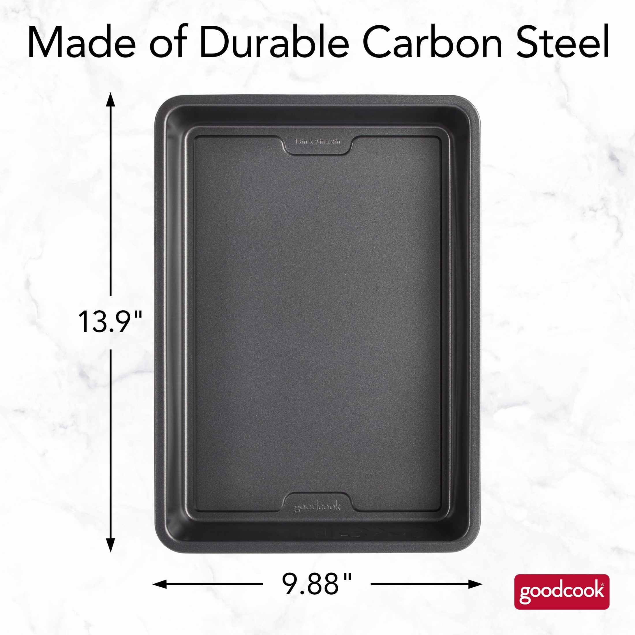 PRO Nonstick Steel Baking Pan, 9" x 13", Gray - Image 5