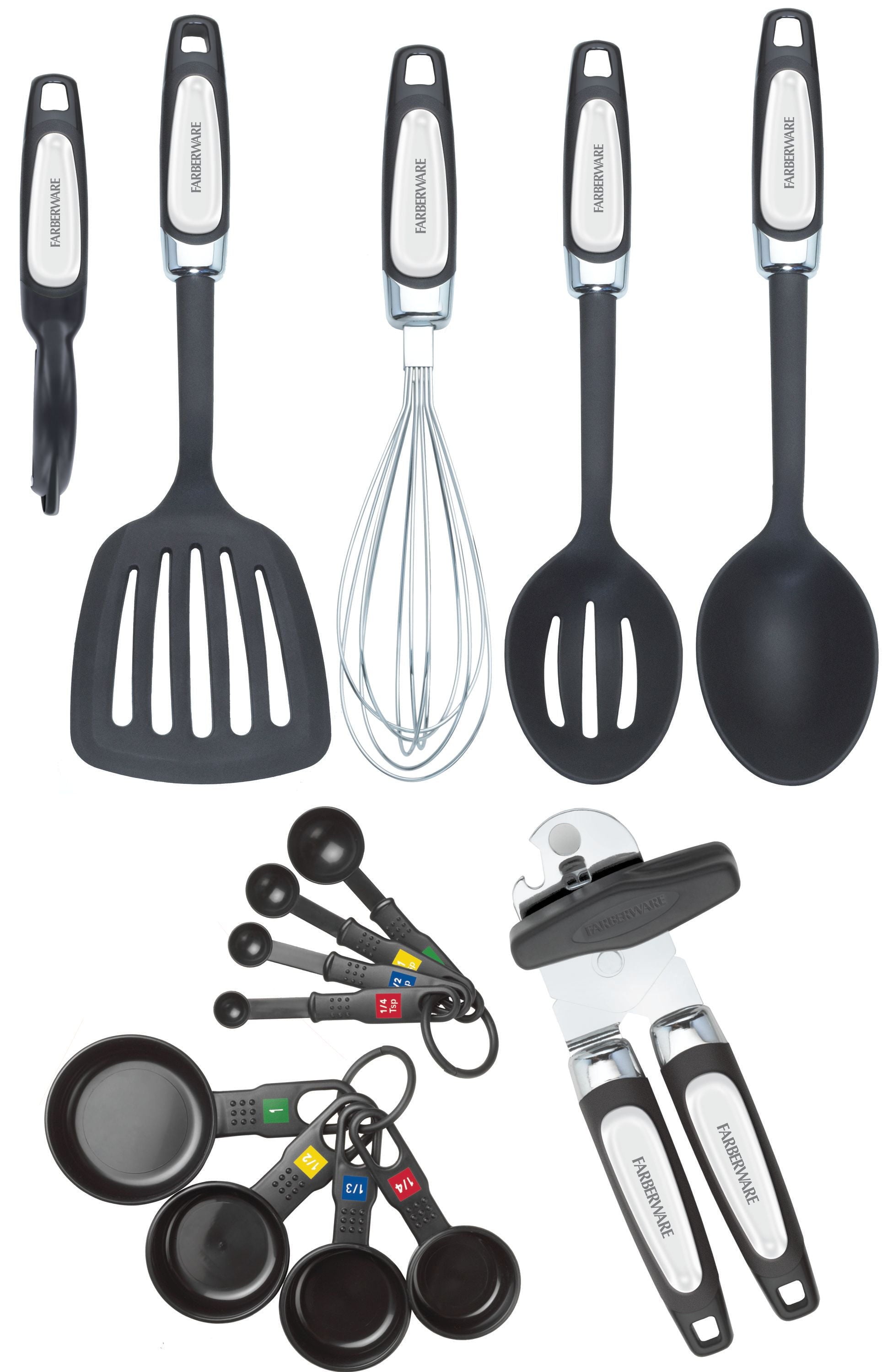 Professional 14-Piece Kitchen Tool and Gadget Kitchen Utensil Set in Black - Image 5