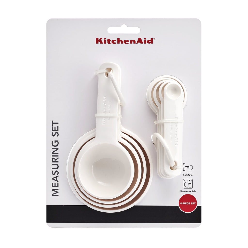 9-Piece Plastic Stackable Measuring Cup and Spoons Set for Cooking, Porcelain - Image 6