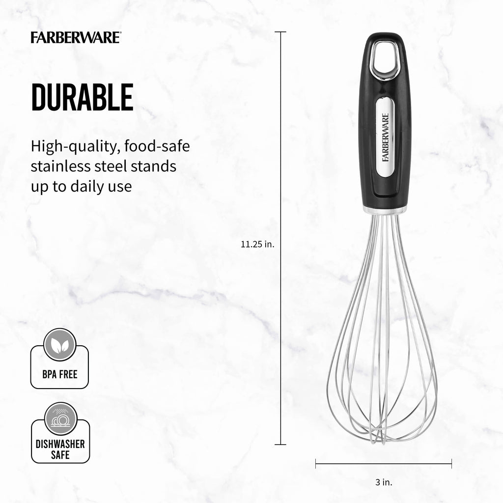 Professional Metal Whisk with Black Handle - Image 3