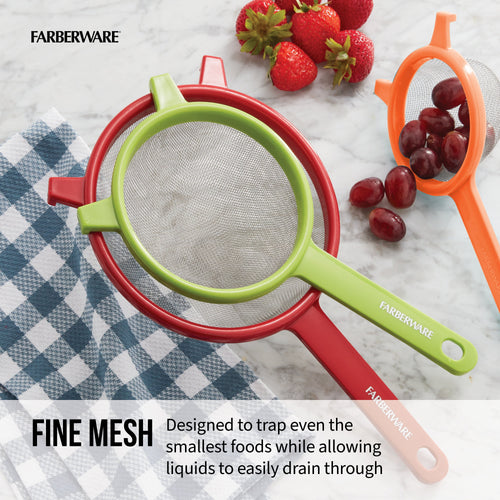 Professionals Red, Green & Orange Strainer Set of 3 - Image 2