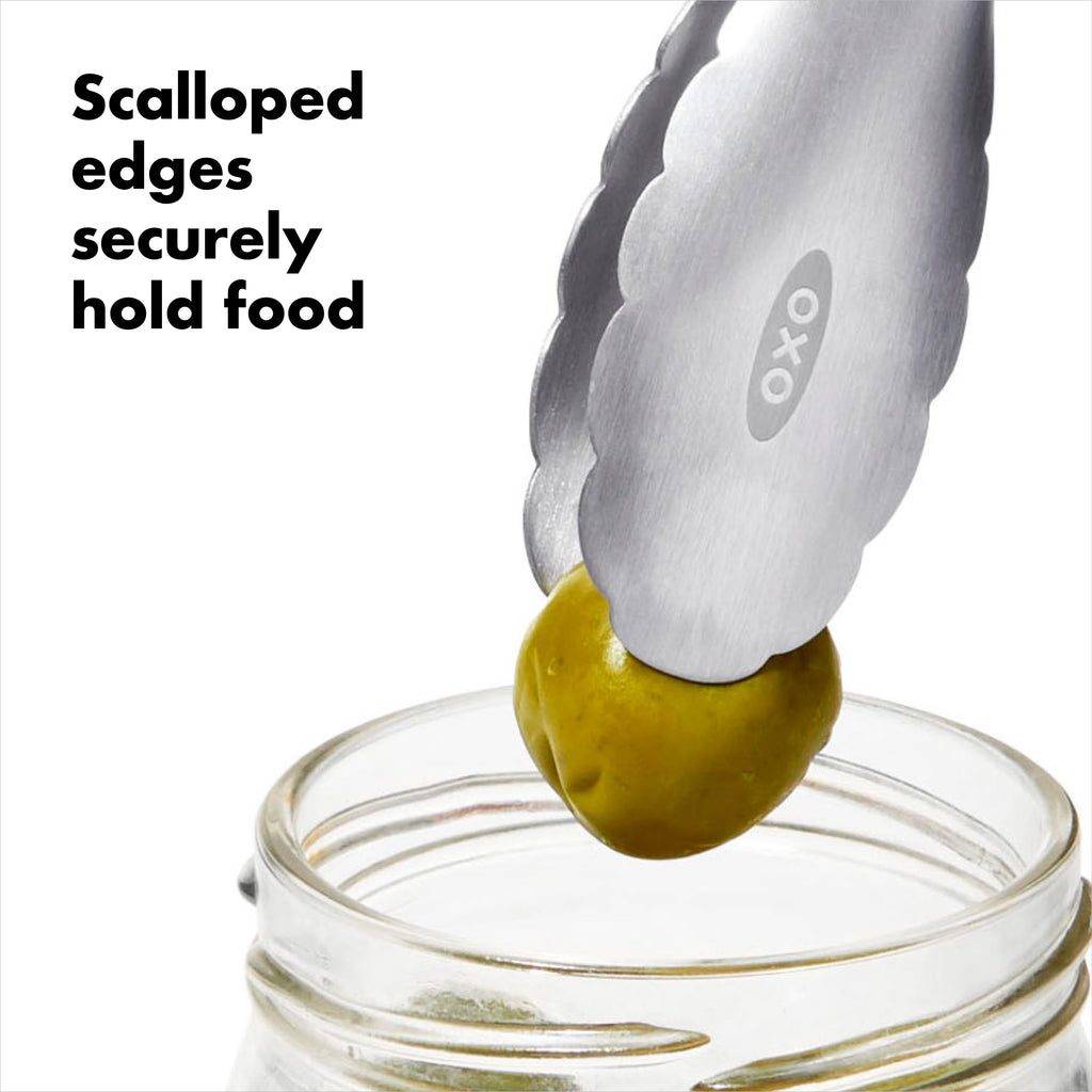 OXO SoftWorks Stainless Steel Mini 7-inch Food Tong with Locking Handle - Image 2