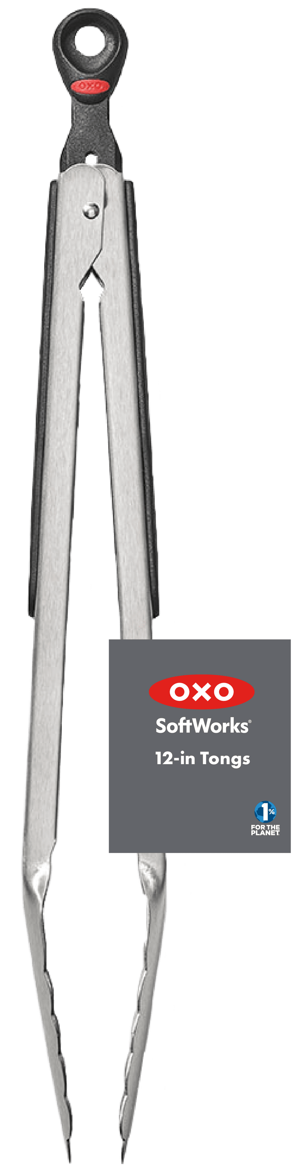 OXO SoftWorks Stainless Steel 12-inch Food Tongs with Locking Handle - Image 5