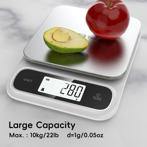 Tada 22 lb Food Kitchen Digital Scale with 0.05oz Precision IPX6 Waterproof, Type-C Charging, Ounces and Grams for We... - Image 2
