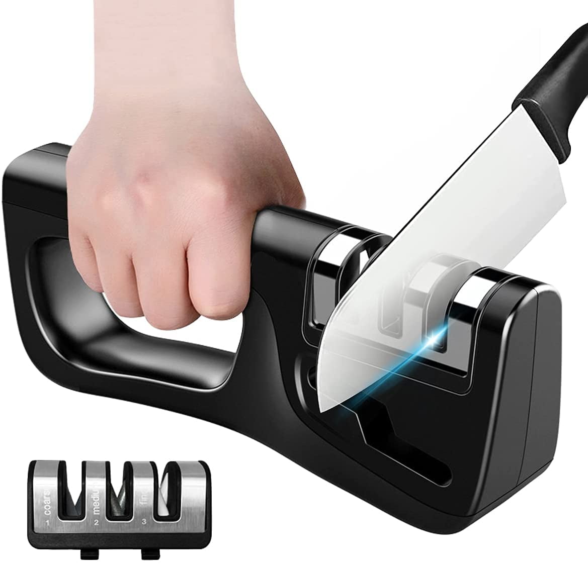 Hottest Knife Sharpener,4-in-1 Kitchen Chef Knife and Scissors Sharpener, Professional Diamond Rods Expertly Sharpen ... - Image 3