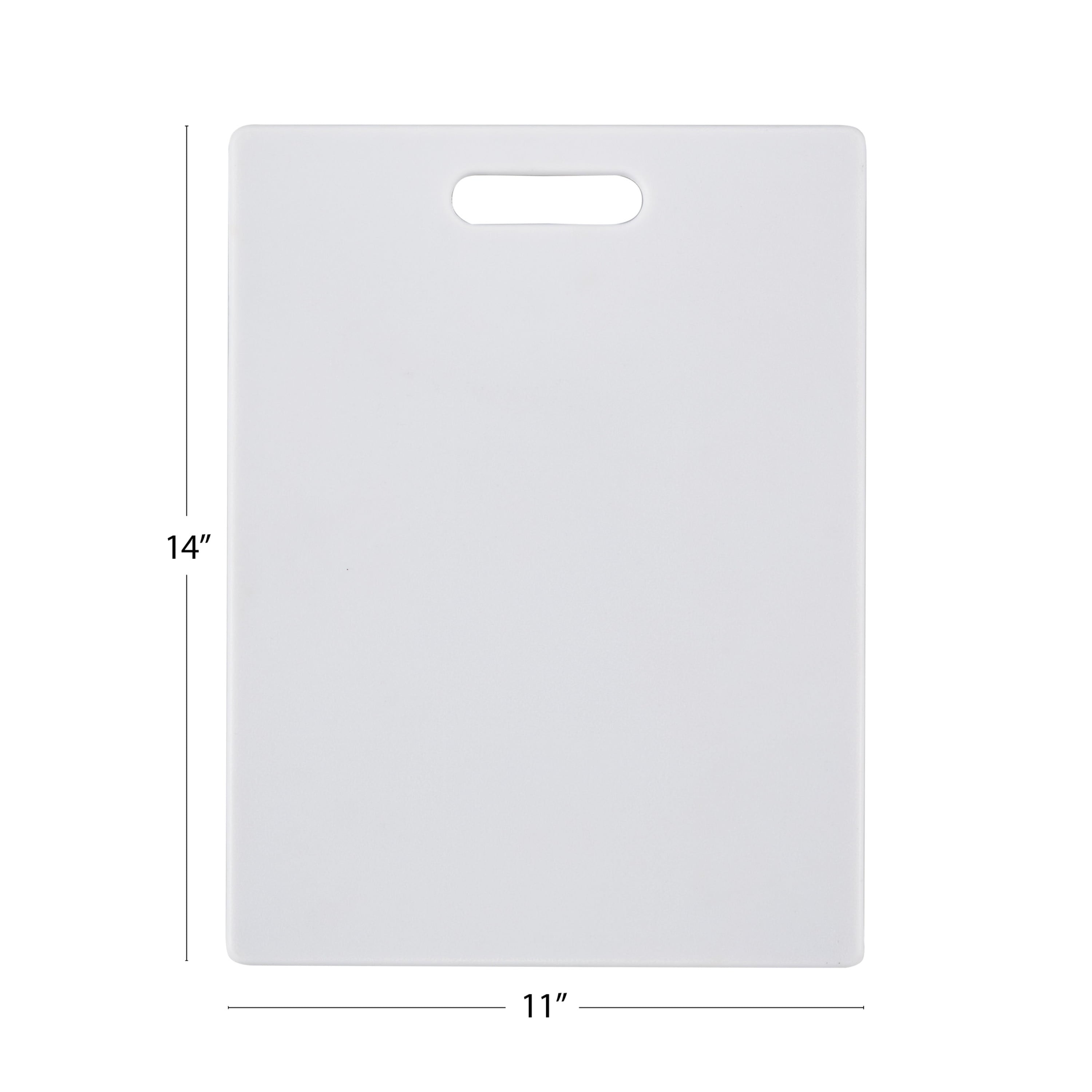 11-inch x 14-inch Poly Kitchen Cutting Board White - Image 2