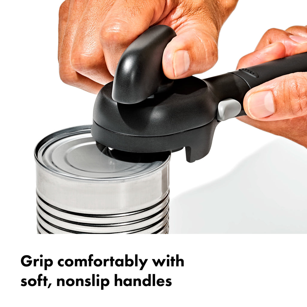 OXO SoftWorks Smooth Edge Can Opener Side-Cutting, No-Touch Lid Removal, Stainless Steel Blade, Non-Slip Grip - Image 3