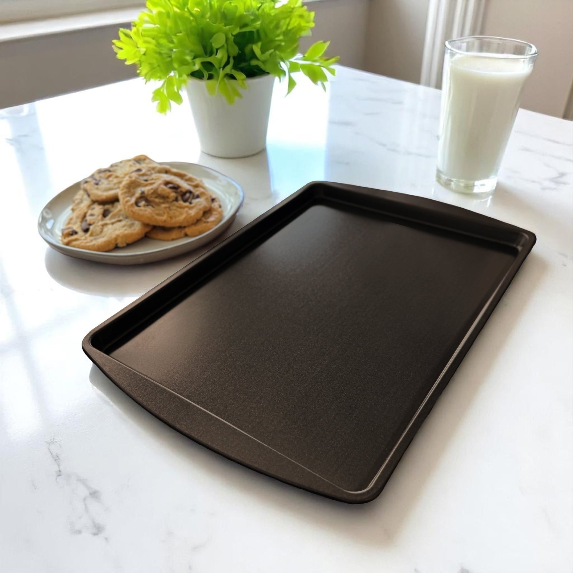 Mainstays Non-Stick Small Cookie Sheet Bakeware Pan - Image 4