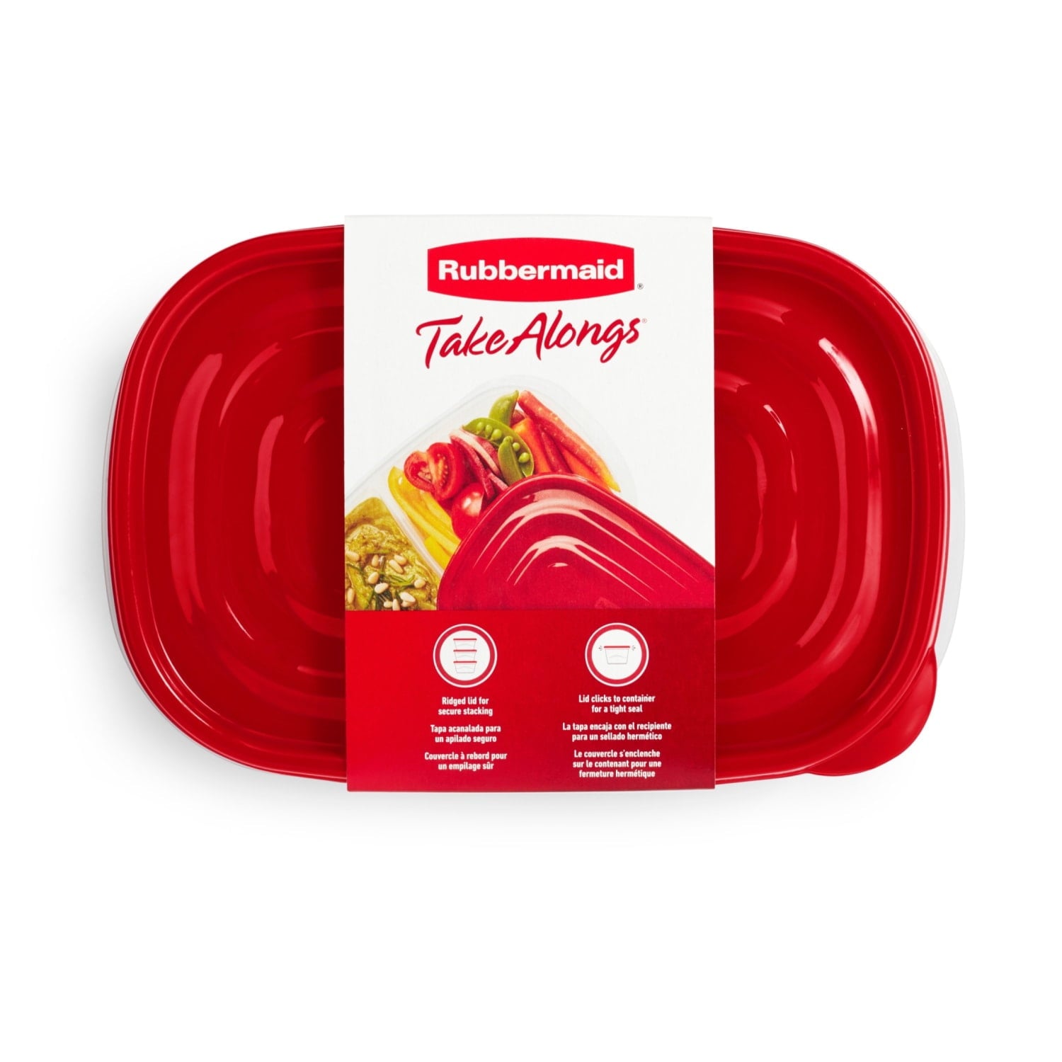 Rubbermaid Take alongs Divided Rectangular Food Storage Containers, 3.7 Cup, 3-Pack - Image 6