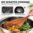 ACMETOP 6-Piece Natural Teak Wooden Spoons for Cooking With 10 Hooks，Handcrafted Kitchen Utensils Set ，Ideal Gift Set - Image 4