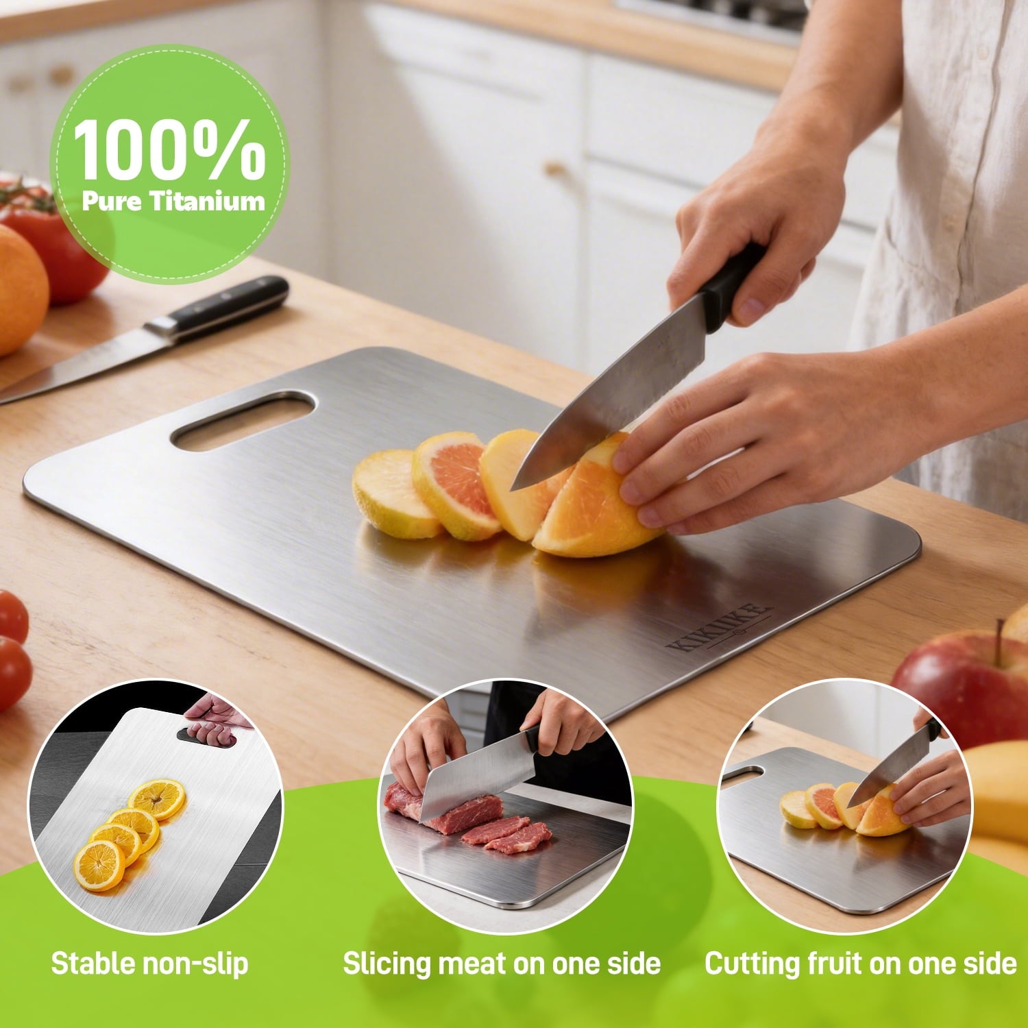 Titanium Cutting Board 2025 New Upgrade 100% Pure Titanium Cutting Boards for Kitchen - Double-Sided Food-Grade Chopp... - Image 6