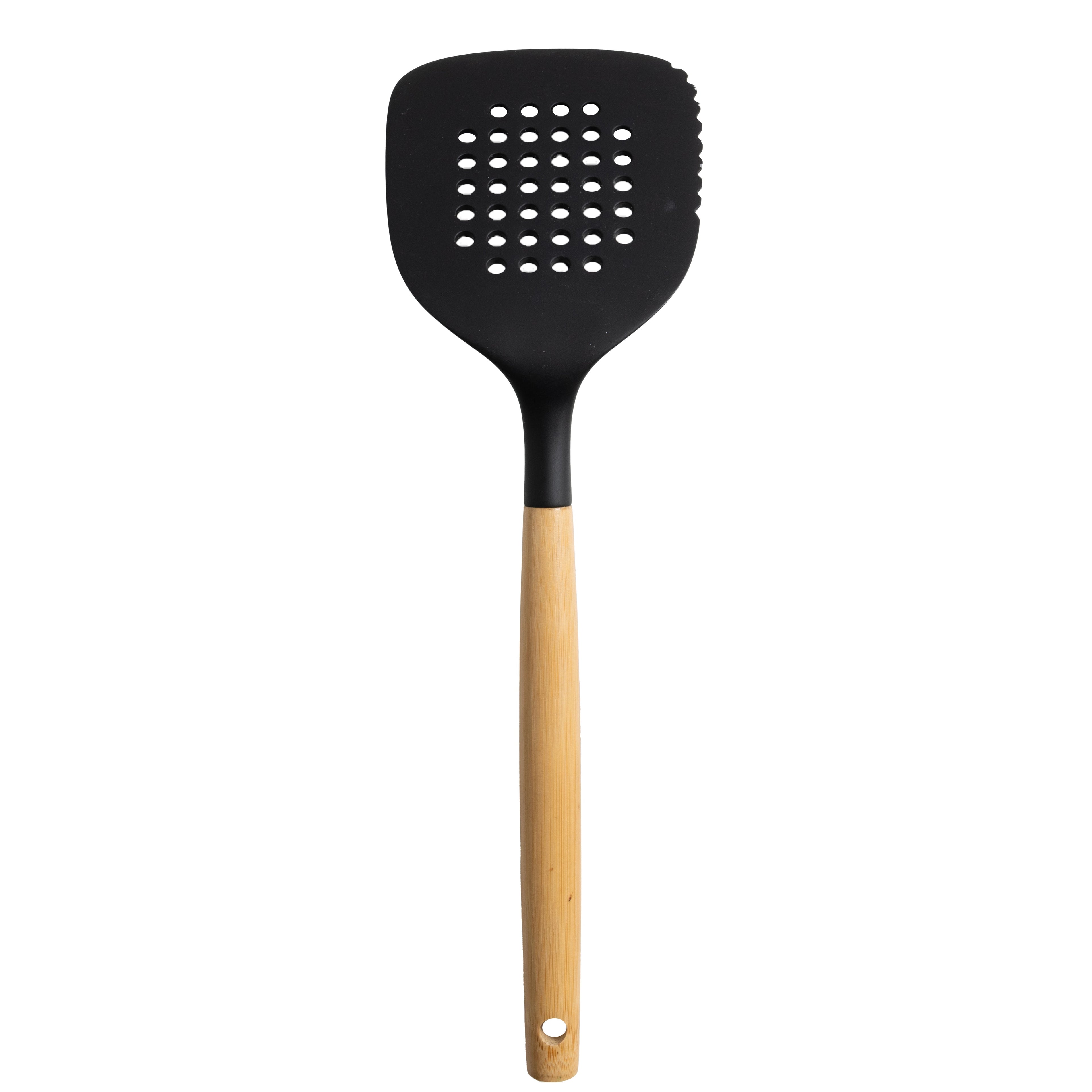 Mainstays Nylon Slotted Kitchen and Cooking Utensil Turner, 13" L, Black - Image 2