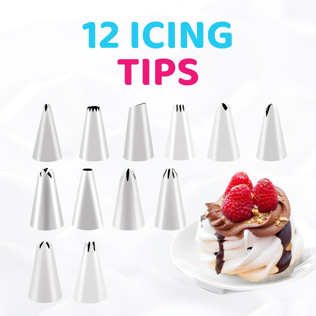 Godance 176 Pcs Piping Bags and Tips Set, Disposable Cake Decorating Bags Set with Reusable Tips, Decorating Frosting... - Image 3