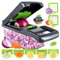 14 in 1 Multifunctional Vegetable Chopper Onion Chopper Handle Food Grate Food Chopper Kitchen Vegetable Slicer Dicer...
