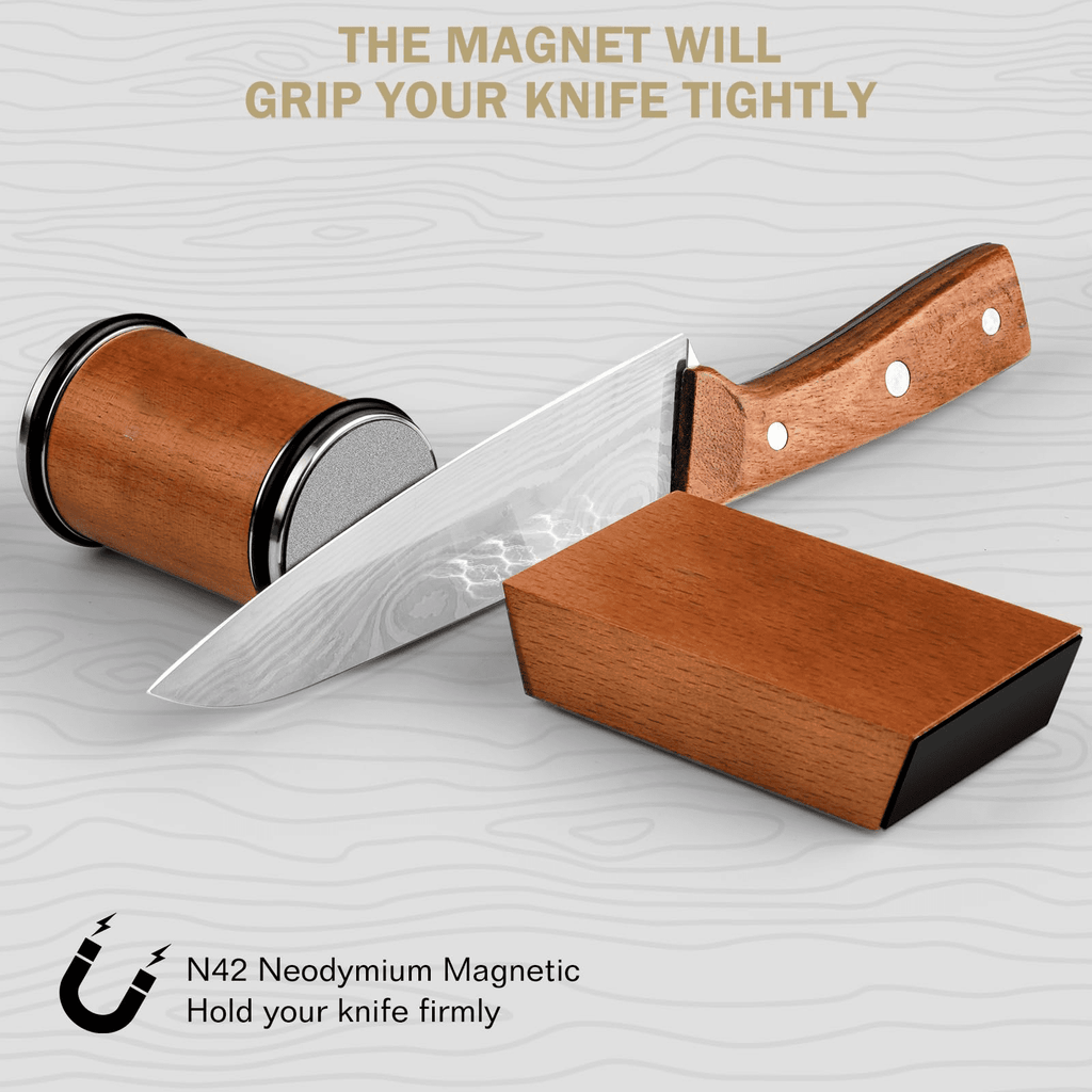 Rolling Knife Sharpener Kit with Diamonds and Ceramic for Steel of Any Hardness 15 and 20 Degree Magnetic Angle Knife... - Image 3