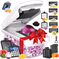 CYYI 15-in-1 Vegetable Chopper with Container, Kitchen Mandoline Slicer, Grater, Cheese Shredder, Onion Chopper, Frui...