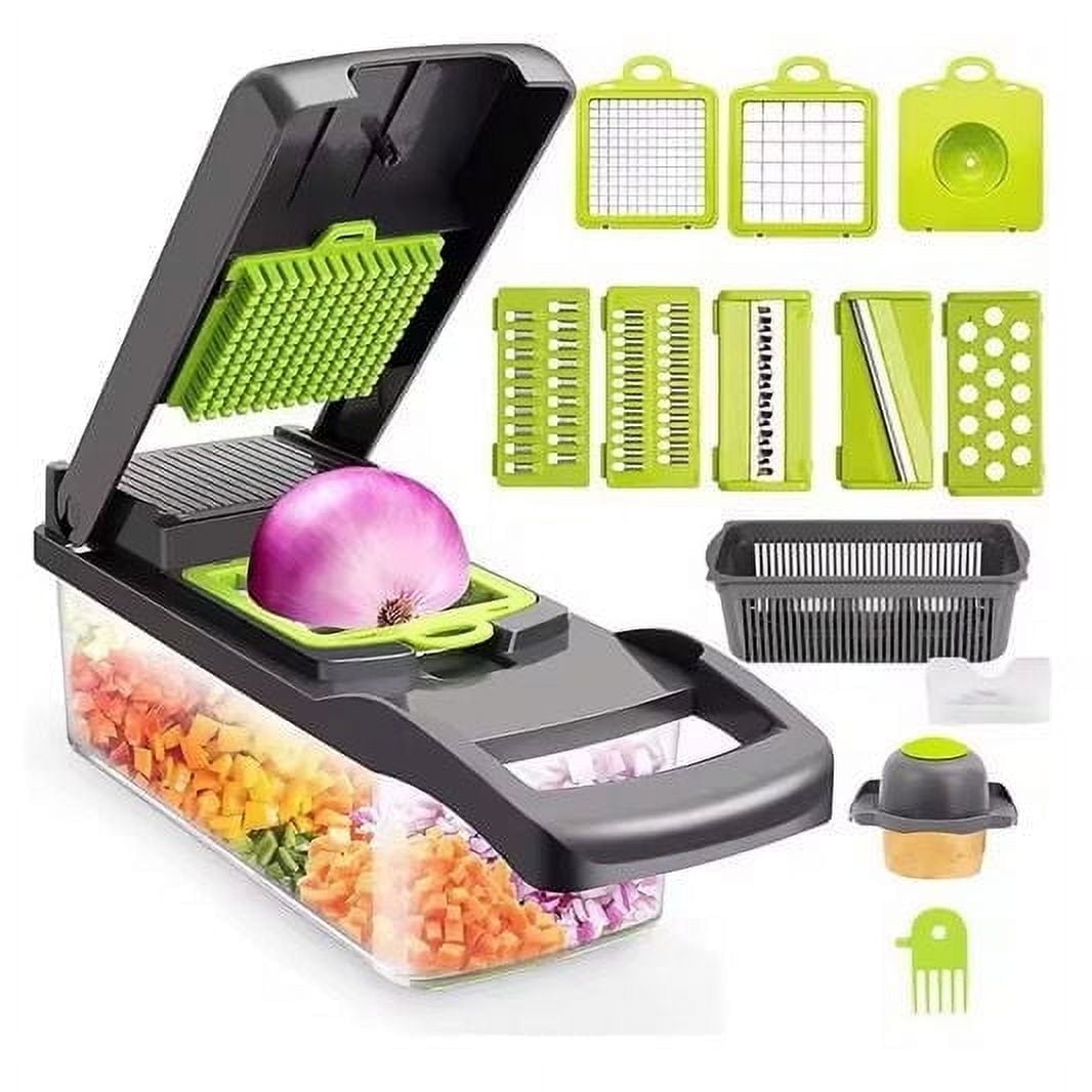 16 in 1 Multifunctional Vegetable Chopper Manual Food Chopper Vegetable Slicer Dicer Mandoline Vegetable Cutter Kitch...