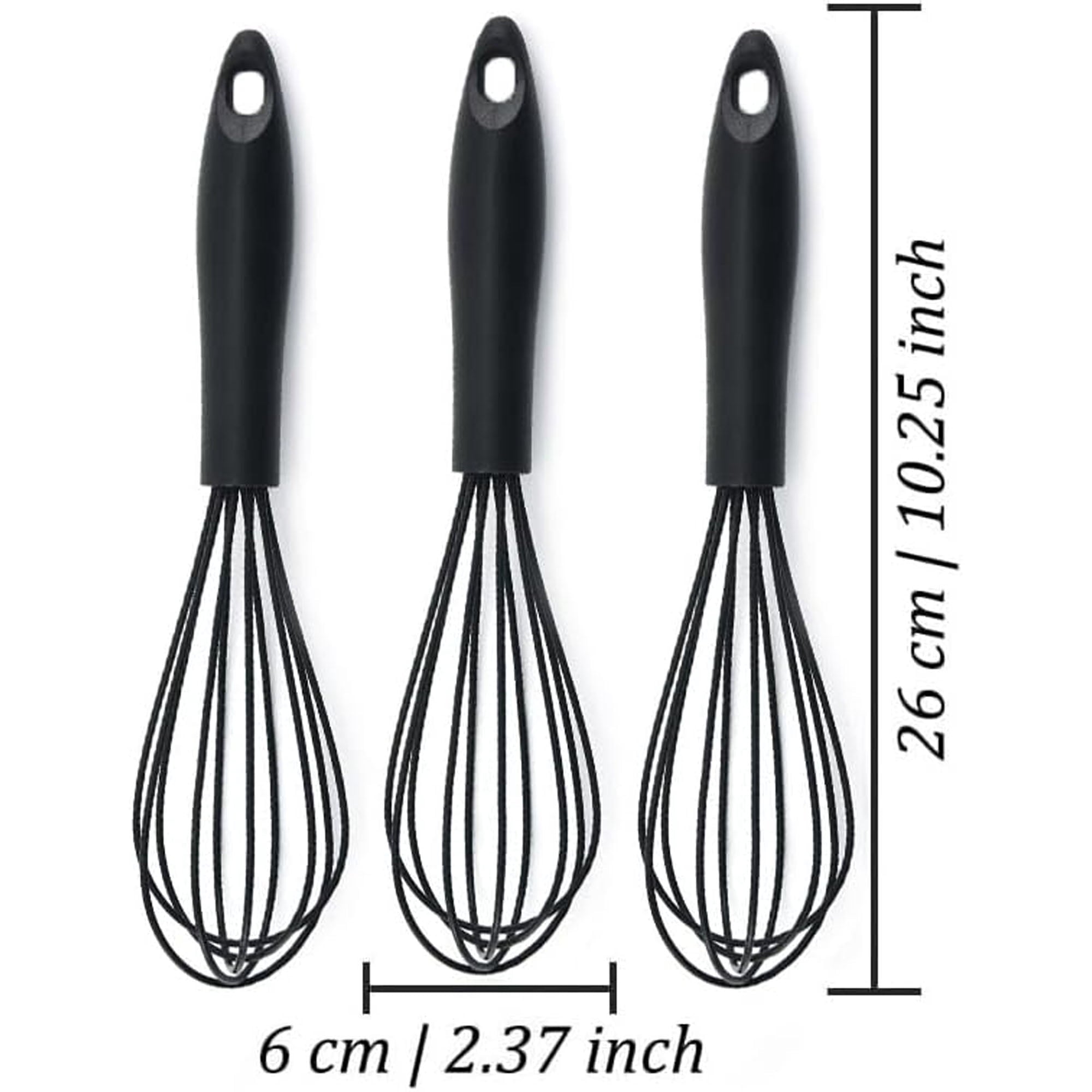 OFEFE 3-Piece Premium Silicone Wire Whisk Set - 6 Inch Heat Resistant Non-Scraping Cooking Whisks, BPA-Free Dishwashe... - Image 5