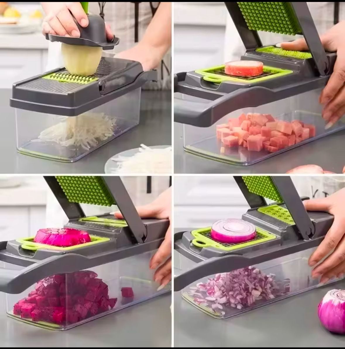 16 in 1 Multifunctional Vegetable Chopper Manual Food Chopper Vegetable Slicer Dicer Mandoline Vegetable Cutter Kitch... - Image 6