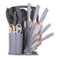 HEESEM 19-Piece Silicone Kitchen Utensil & Knife Set - Heat-Resistant Cooking Tools Non-Stick Safe Gift for Mom or Wo...