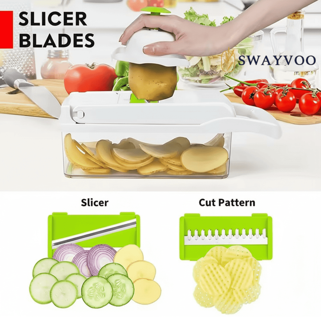 Swayvoo Mandoline Slicer Vegetable Chopper Safe Slicer Vegetable Dicer - Image 5