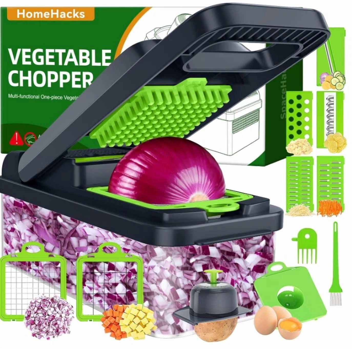 14 In 1 Vegetable Fruit Chopper Cutter Food Onion Veggie Dicer Slicer Kitchen ? - Image 2