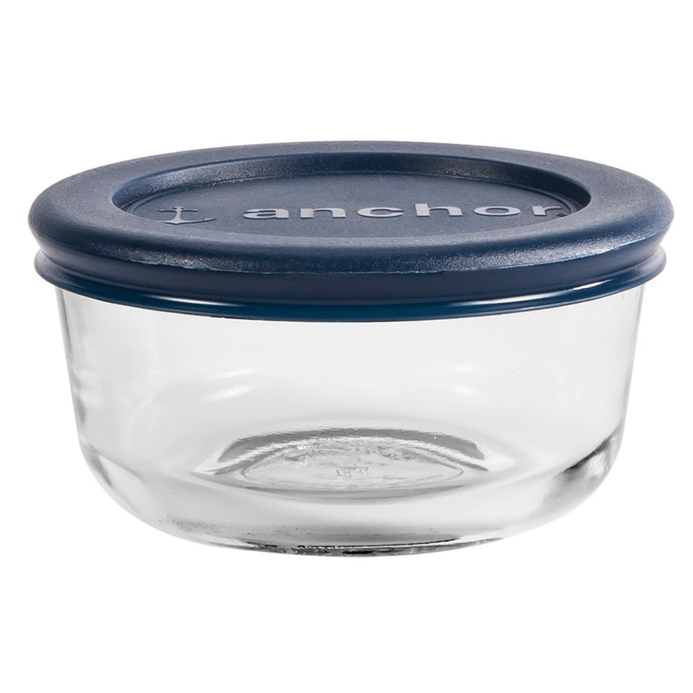 Anchor Hocking Glass Food Storage Containers with Lids, 1 Cup Round, Set of 4 - Image 3