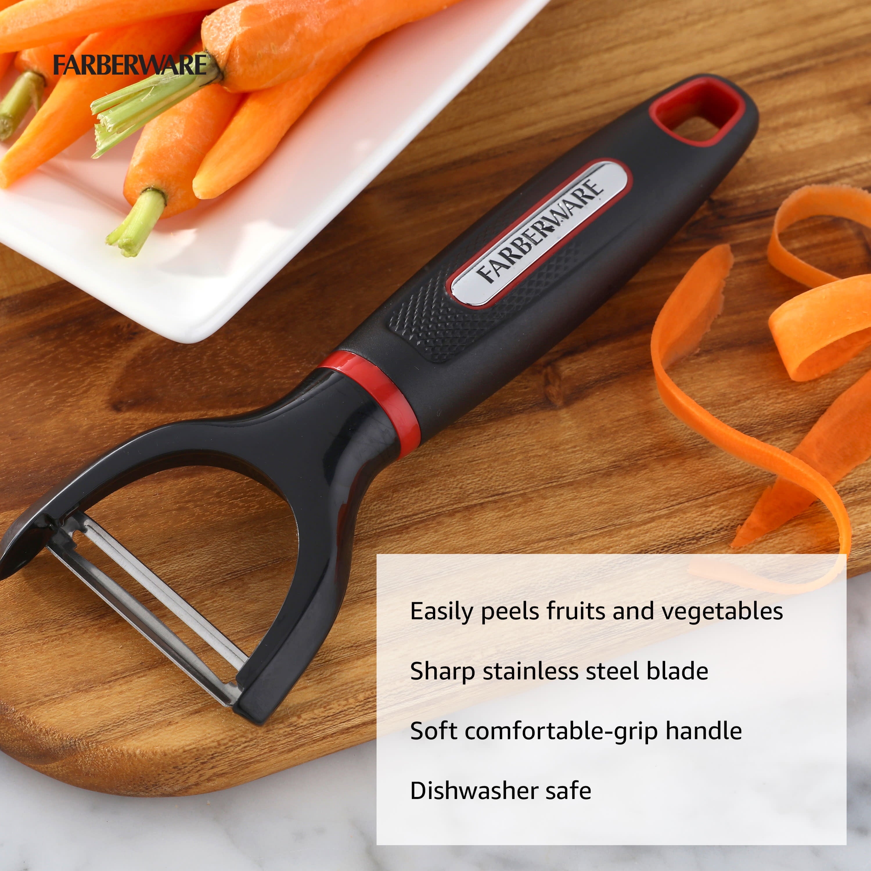 Soft Grips Stainless Steel Y Peeler in Black - Image 2