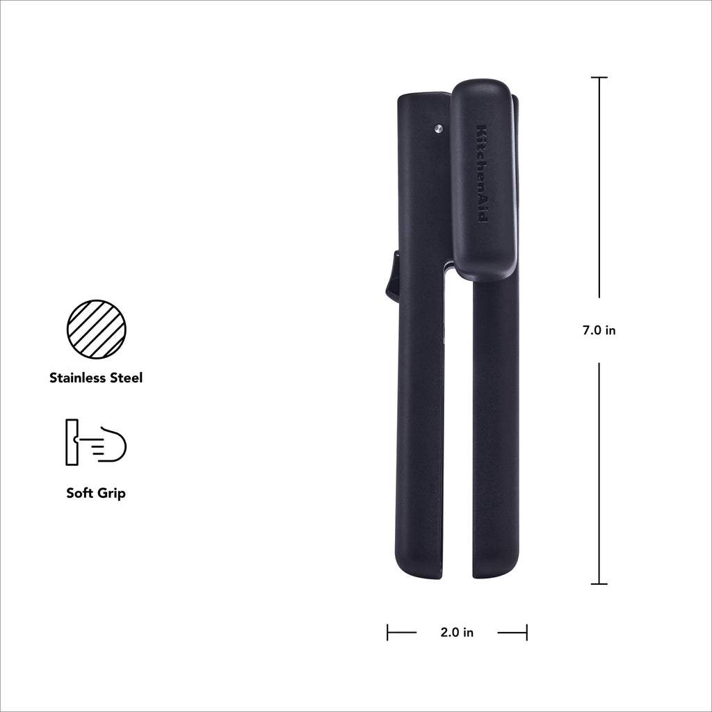 Stainless Steel Manual Can Opener with Locking Handles, Black - Image 5