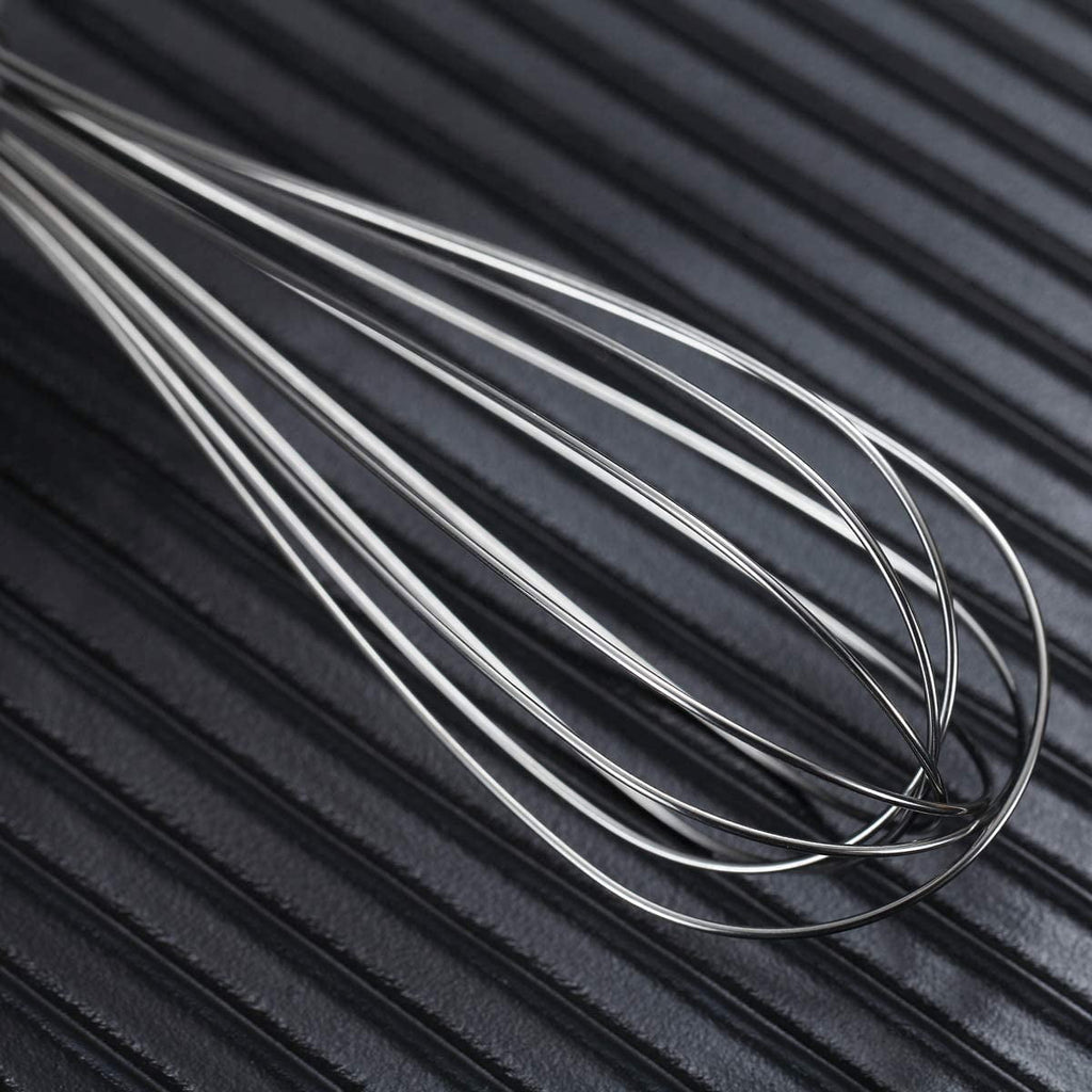 ReaNea Whisk Set Pack of 3 Stainless Steel 8" 10" 12" Whisks for Cooking, Beater, Kitchen Wire Wisk - Image 3