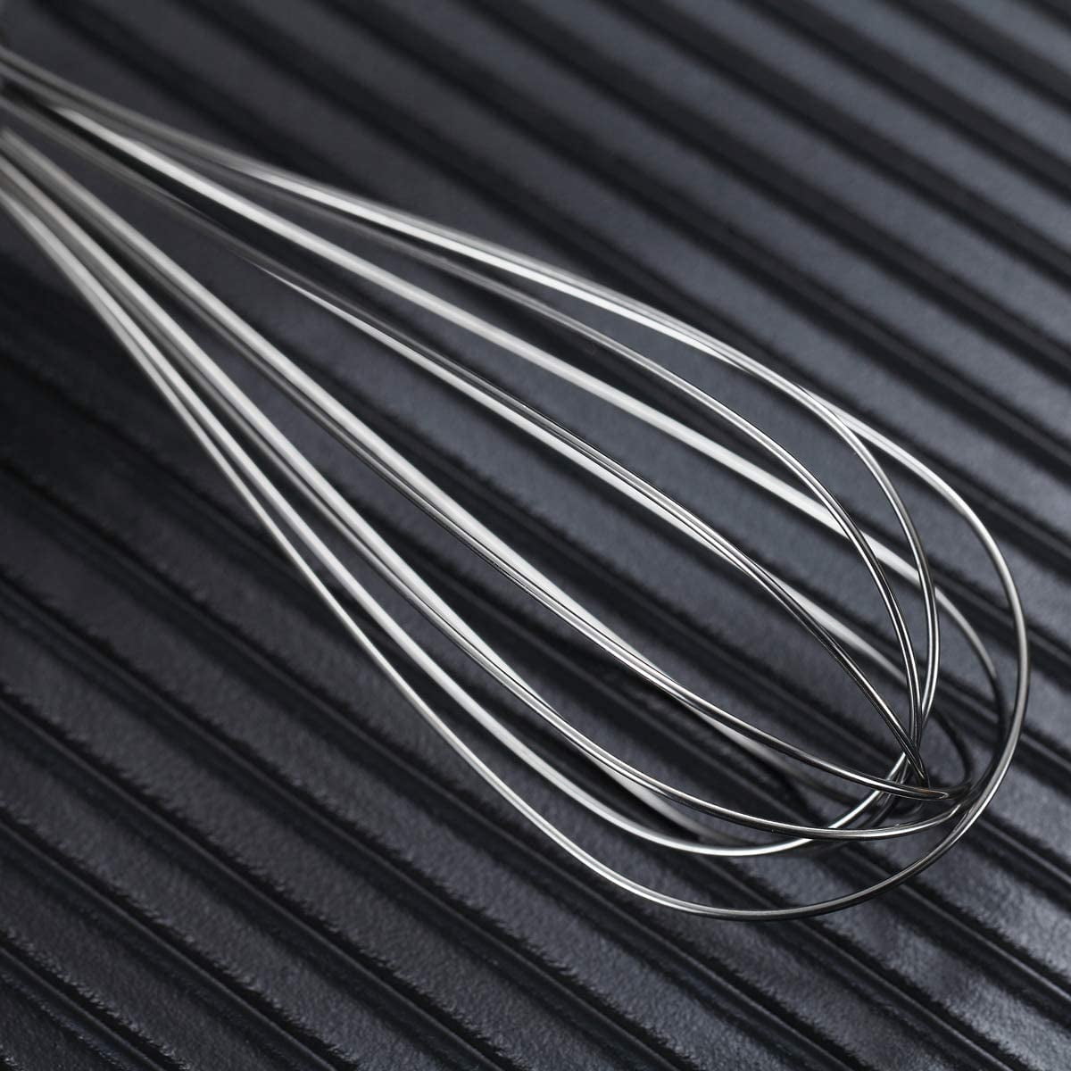 ReaNea Whisk Set Pack of 3 Stainless Steel 8" 10" 12" Whisks for Cooking, Beater, Kitchen Wire Wisk - Image 3