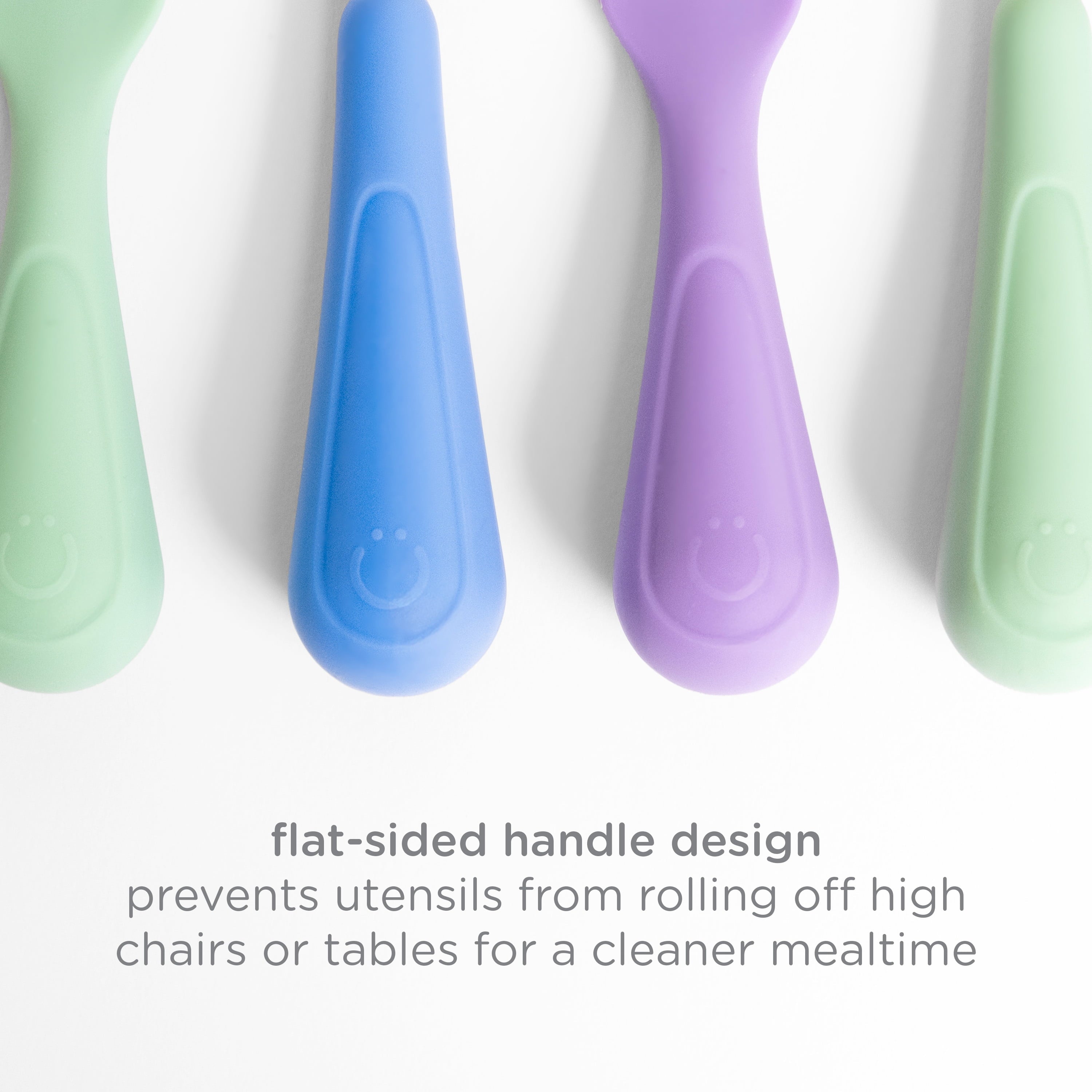 Ubbi Silicone Toddler Training Spoons, Baby, Silicone Flatware Sets, 3 Pack - Image 6