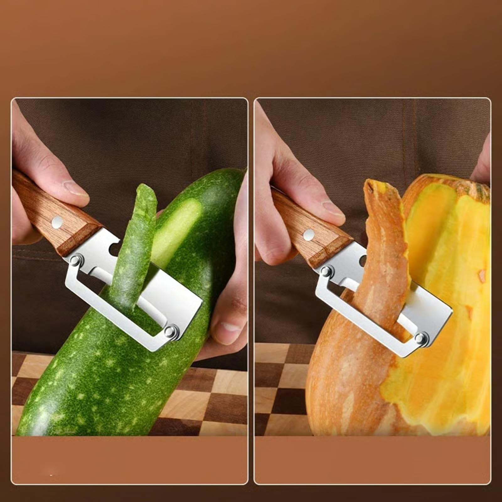 Zero Flex Peeler, 2-in-1 Multifunctional Peeler, Kitchen Multi-function Stainless Steel Thickened Fruit Peeler Knife,... - Image 6