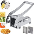 2-Blade French Fry Cutter | Stainless Steel Potato & Vegetable Chopper Slicer Dicer
