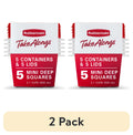 (2 pack) Rubbermaid 2.1 cups Clear Food Storage Container 5 pk