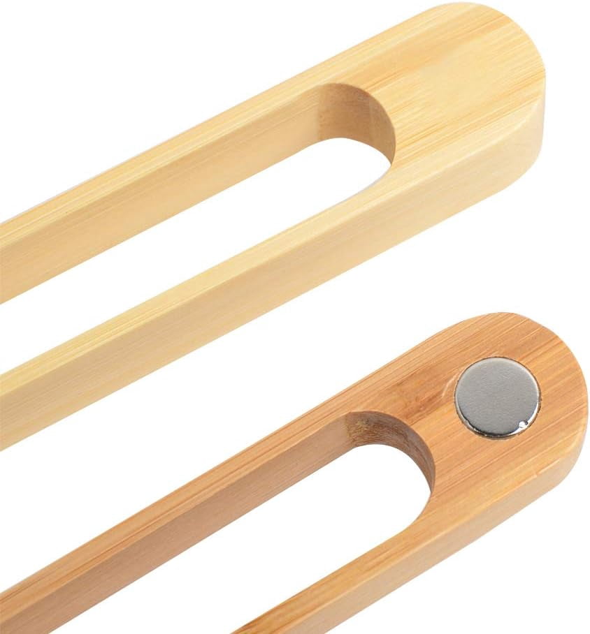Magnetic Bamboo Toaster Tongs: 100% Natural 8.7" Wood Kitchen Toast Tongs| Eco-Friendly, Space Saving Modern Kitchen ... - Image 6