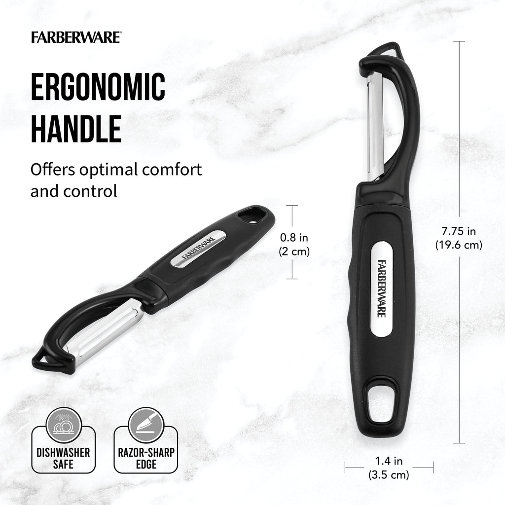 Professional Euro Peeler with Stainless Steel Blade in Black - Image 4