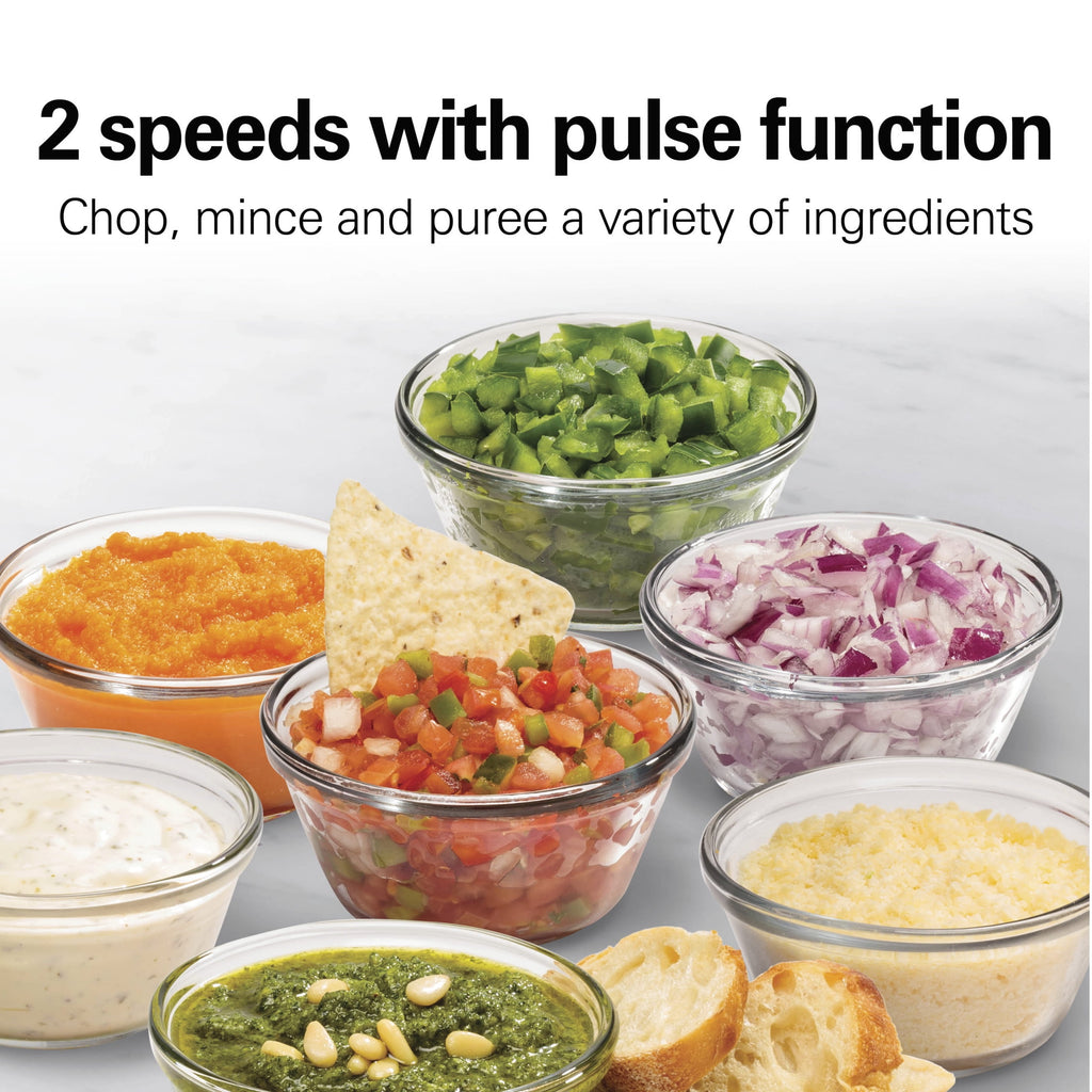 Stack & Press 2 Speed Food Chopper & Mini Food Processor, 3-Cup, Black - Image 3