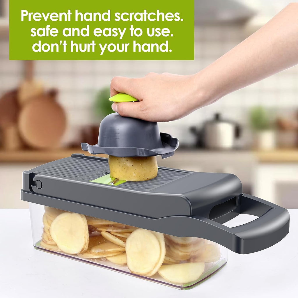 Vegetable Chopper, sktome Veggie Chopper, Multifunctional 12 in 1 Food Chopper, Vegetable Slicer Dicer with 8 Blades,... - Image 6